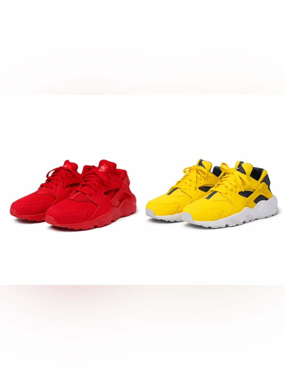 Nike Huarache BUNDLE Red & Yellow Sneakers Size 6Y / Women 7.5 (2 Pairs) NEW